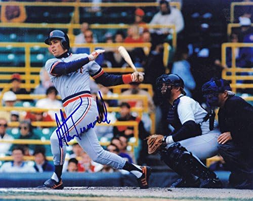 Alan Trammell Detroit Tigers Action חתום 8x10 - תמונות MLB עם חתימה