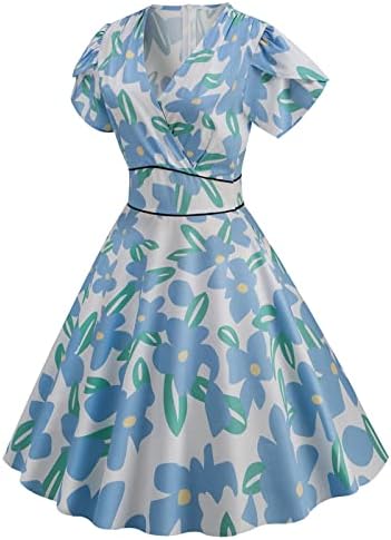 שמלות Twgone לנשים 2023 שמלות קוקטייל שנות ה -50 של המאה העשרים שמלות מסיבת תה נדנדה שמלות רוקבילי