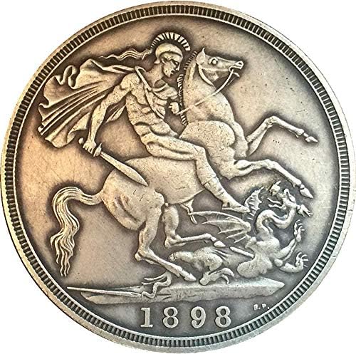 בריטניה 1898 1 כתר - ויקטוריה 3 דיוקן דיוקן מטבעות מטבעות קישוטי קישוטי קישודים מתנות