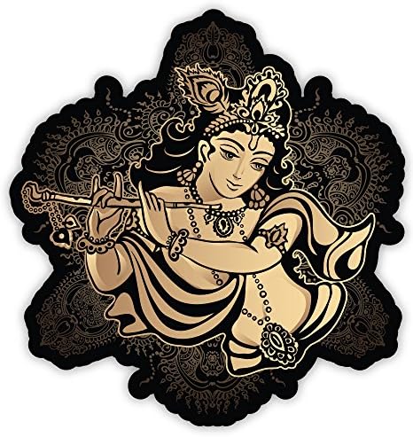 מדבקה מדבקה מדבקה של Hare Krishna Mahamantra 4 x 4