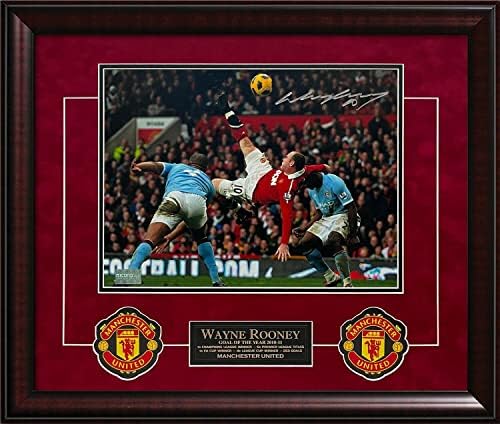 וויין רוני חתמה על חתימה עם חתימה עם חתימה בהתאמה אישית של 20x24 סמלים - תמונות כדורגל עם חתימה