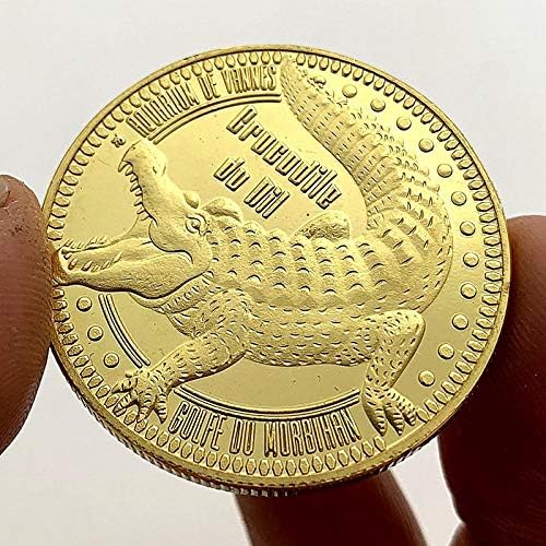 תנין דנדי מזכרות מתנה אספנית מטבע מצופה זהב מצופה פרפר מטבע זיכרון