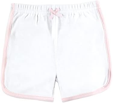 Hudson Baby Unisex Baby ו- Guddther מכנסיים תחתונים 4-חבילה, לבן ורוד, 0-3 חודשים