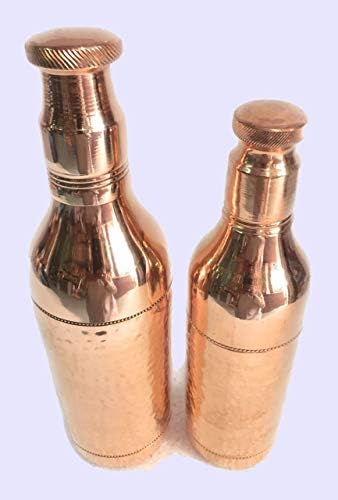 הודי בעבודת יד הודית בריאות מועילה צוואר גבוה בצוואר טהור בקבוק נחושת מים משקה מים המגישים בקבוק בקבוק דליפת דליפה פחות בקבוק ואקום