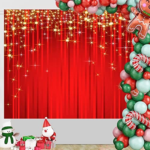 אדום וזהב רקע ניצוץ אדום שטיח וילון חג המולד צילום רקע עבור אדום זהב גליטר חג המולד המפלגה קישוטי הוליווד ויפ הודי יום הולדת באנר תא צילום
