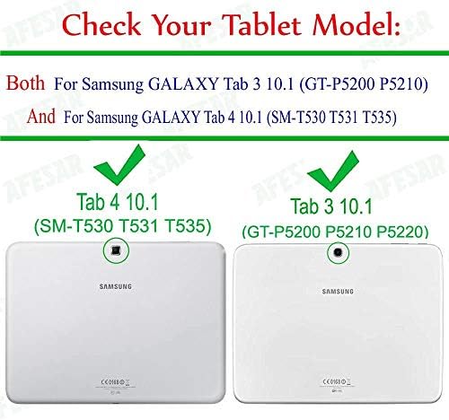 AFESAR Galaxy Tab 3 10.1 דגם GT-P5200 P5210 מארז כיסוי, מארז עור הפוך לכרטיסיית גלקסי של סמסונג 4 10.1 SM-T530 T531 T535 כיסוי טבליות