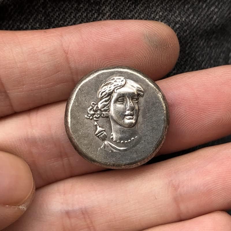 מטבעות יוונים פליז מכסף מלאכות עתיקות מצופות מטבעות זיכרון זרות בגודל לא סדיר סוג 82