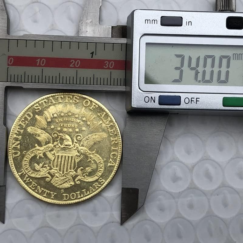 גרסת 1881S אמריקאית 20 מטבע זהב פליז עתיק מטבע זיכרון זר מטבע הזיכרון זר 34 ממ
