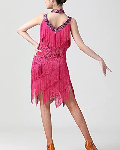 ציצית שוליים משולבת חרוזים נץ נץ משנות העשרים של שנות העשרים של גטסבי פלאפר שמלות