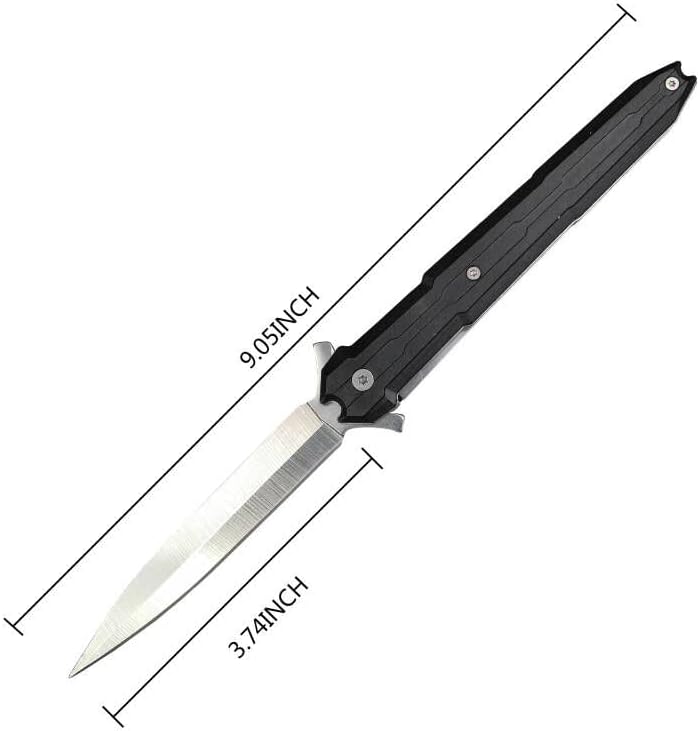 חבילה של פריט-אביב לסייע מתקפל כיס סכין עם כיס קליפ + קבוע להב סכין עם נדן