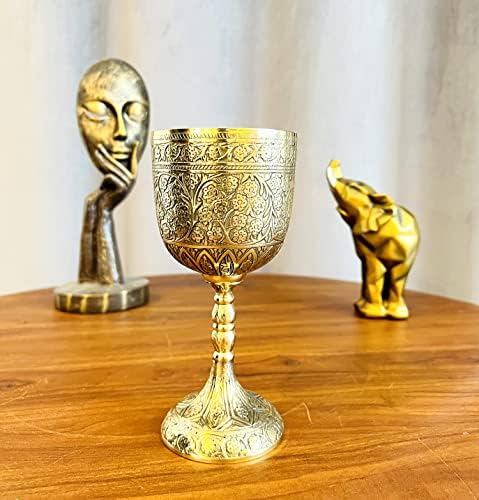 מורקומארט פליז מוצק גביע משובץ בעבודת יד בציר יין גותי נושא גביע גביע ויקטוריאני זכוכית