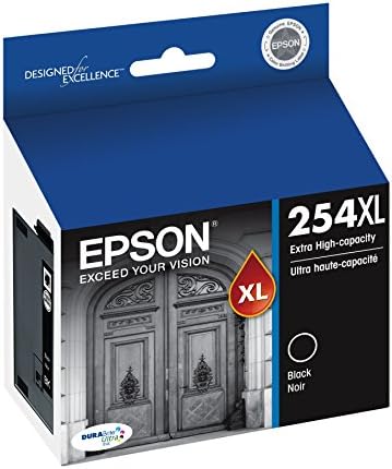 Epson Durabrite Ultra 254XL במיוחד קיבולת גבוהה -Cartridge, Black & Epson T252 Durabrite Ultra Ink Coffice Coffice Combo Pack עבור מדפסות