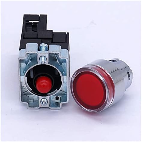 SVAPO 22 ממ 1 NC מתג לחיצת כפתור אדום LED אדום 440V 10A מתגי לחצן עם מתח תאורת LED 110V 110
