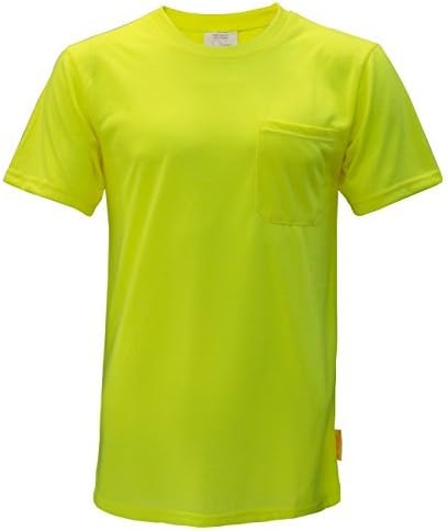 חולצת בטיחות משופרת של שרוול קצר שרוול קצר - S3110 ניאון צהוב / בינוני