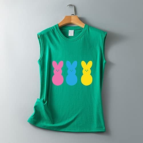 חולצת הדפסת ארנב חמודה לילדות נוער מזדמנים מצחיקים טנקים גרפיים ארנבים מצחיקים