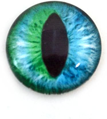 דרקון כחול וירוק של 25 ממ עין זכוכית כחול וירוק או עין זכוכית לחתול לפסלי פשיטות או תכשיטים