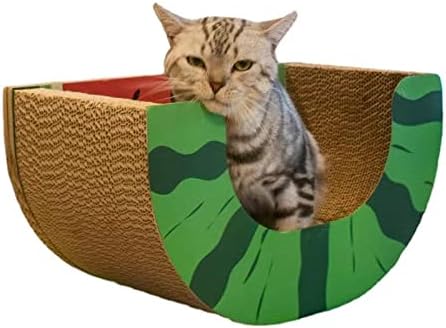 למאל חתול מגרד לוח אבטיח צורת נוח גלי חתול קן חתול שריטות רפידות לחיות מחמד אספקת צעצוע
