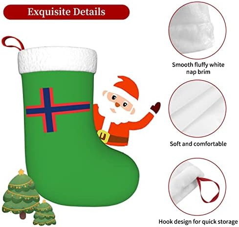 דגל נורווגי דגל נורווגי כריסטמה גרבי חג המולד קישוטי עץ גרבי חג המולד למסיבות חג חג המולד מתנות 18 אינץ '