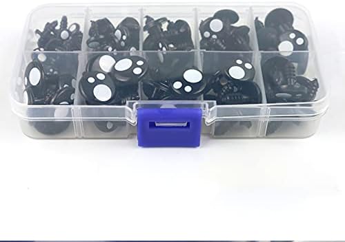 cchude 100 יח 'עיני בטיחות שחורות עיניים מלאכה עם מכונות גודל מגוון עבור דובון בובה מייצר חיה ממולאת