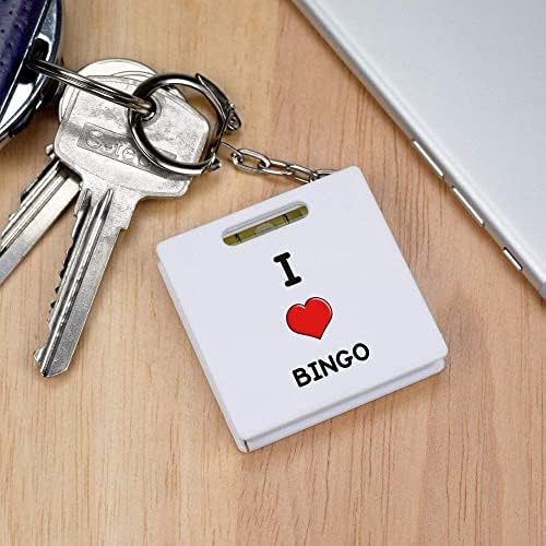 אזידה 'אני אוהב בינגו' מחזיק מפתחות סרט מדידה / פלס כלי