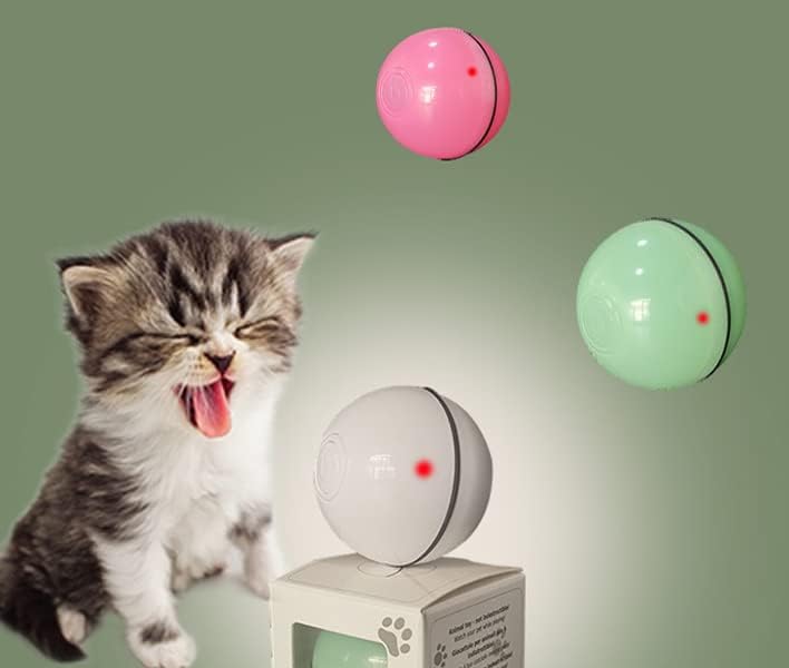 כדור אקראי אוטומטי עם נורות LED לחיות מחמד ייחודיות אוטומטית כדור נע לחתול לכיף