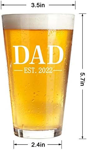 פוטומי אבא אסט 2022 כוס בירה, אבא מתנה לגברים לו אבא אבא אבא חדש צעד אבא חבר בעל, מתנת חג המולד מתנת יום הולדת מתנת יום האב מאשתו של בן