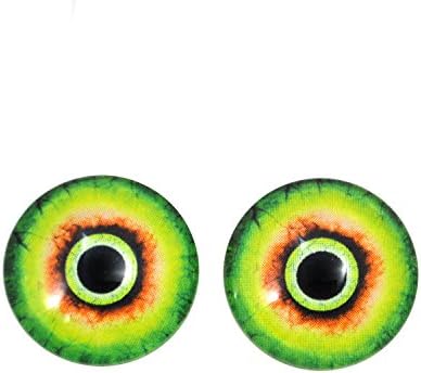 20 ממ מפלצת ירוקה פרנקנשטיין זכוכית עיניים קבורוכונים לפסלי פחמי פנטזיה או תכשיטים של בובה פנטזיה או תכשיטים