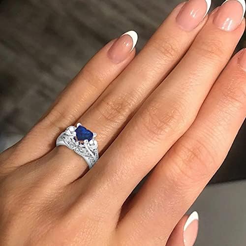 2023 חדש נשים טבעת צבעוני זירקון חתונה תכשיטי טבעות גודל סגסוגת 610 מתנה אצבע מלא חותם טבעת