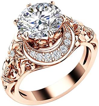 מעודן החוצה להנציח טבעת נשים אירוסין חתונה תכשיטי אביזרי מתנה שמנמן מתכוונן טבעות