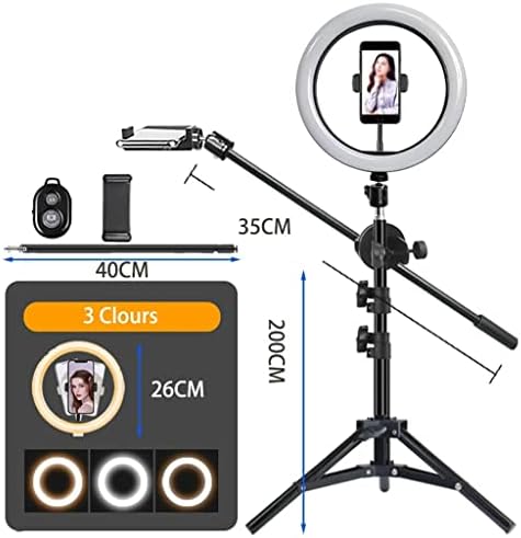 Lepsjgc צילום LED וידאו טבעת אור עיגול תאורה מצלמת תאורה צילום סטודיו טלפון מנורת Selfie עם חצובה מעמד זרוע בום