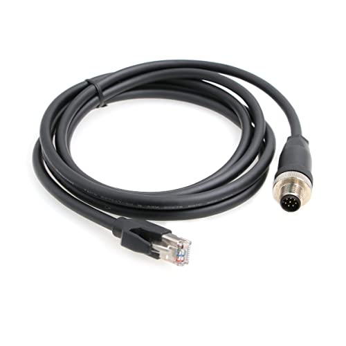 ZBLZGP M12 8 פינים זכר A-Code ל- RJ45 כבל Ethernet למצלמה תעשייתית של Cognex