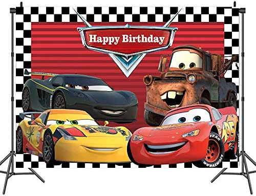 רכב נושא מסיבת רקע קריקטורה מסיבת רקע ילדי מסיבת יום הולדת תמונה רקע צילום באנר מסיבת יום הולדת קישוט 5 * 3 רגל