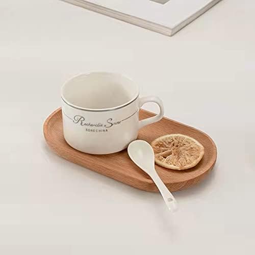 עיצוב מגש מעץ מלא קפה קפה צלחת שולחן פלייט