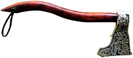 22-ויקינג גרזן יד מגולף הנורדית עיצוב קוספליי גרזן קיר בעבודת יד מתכת גרזן