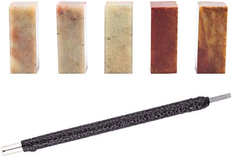 5 יחידות חותמת אבן עם עץ אזמלים סכין אבן גילוף סט חותם סיני שם חותמת ציור קליגרפיה אמנות אספקת