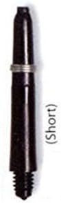 חצים אמריקאיים - ניילון שחור פלוס פירי חץ עם טבעות גזע - 3 סטים, 2BA באורך קצר