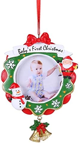 קישוטים לחג המולד, מסגרת צילום 2021 תמונות ראשונות/חג המולד הראשונות של התינוק שלי קישוט עץ מזכרת עץ תלייה לקישוטים לתינוק שזה עתה נולד