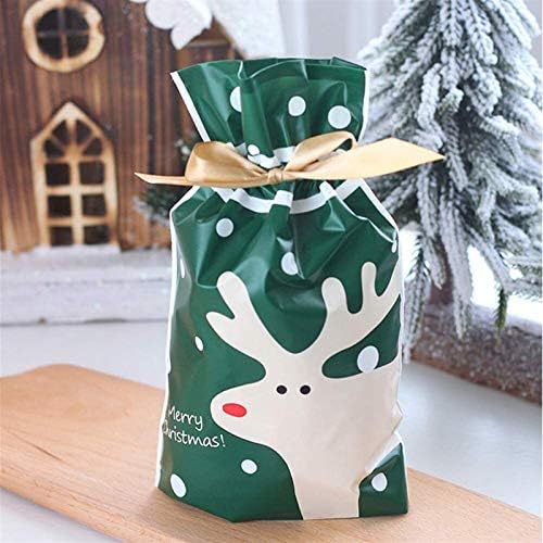 Huangxing - תיקי מתנה שקיות משיכת חג המולד 50 חבילות סנטה סעיף חג המולד עץ עץ עץ מתנה שקיות אריזה אריזה שקית חג המולד חג טוב תיקי טוב