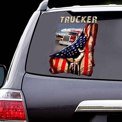 משאית משאית דגל אמריקאי יום עצמאות 4 ביולי מדבקה משאית אדומה של ארהב מדבקות נהגי משאיות מדבקות/מדבקה מכוניות מתנה