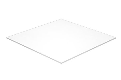 עיצוב פאלקן WT3015-1-2/1010 סדין לבן אקרילי, אטום, 10 x 10, 1/2 עבה