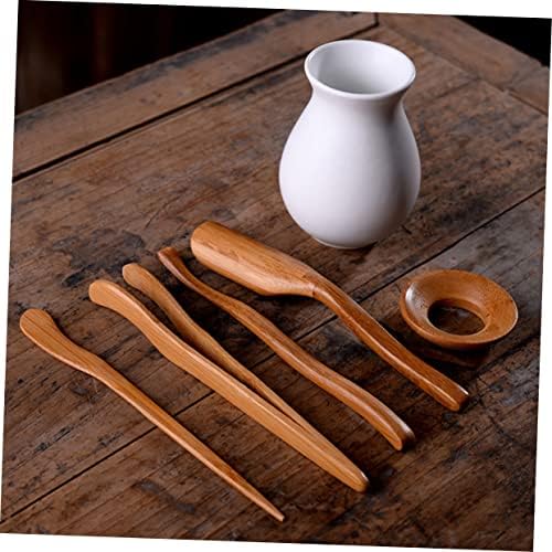 Cabilock 1 סט שישה רבותיי של טקס התה כלי עץ כלים