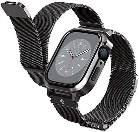 Spigen Metal Fit Pro מעוצב למארז Apple Watch עם סדרת הלהקה SE2/6/SE/5/4 - גרפיט