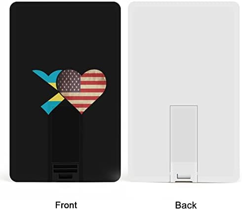 דגל בהאמה ודגל אמריקאי דגל USB מקל מקל פלאש מכונן בכרטיס כרטיס אשראי צורת כרטיס בנק אשראי
