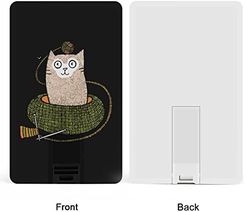 סריגת חתול כונן USB עיצוב כרטיסי אשראי USB כונן הבזק U כונן אגודל דיסק 64 גרם