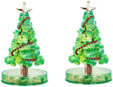 ICJJL נייר חג המולד עץ קסם קסם גידול עץ קריסטל חידוש DIY קישוטי חג המולד לילדים, בני נוער, מבוגרים מסיבה מצחיקה T0YS MINI עץ חג המולד