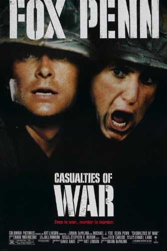 נפגעים של מלחמה 27x40 פוסטר סרט מקורי גיליון אחד שון פן 1989 גלגל