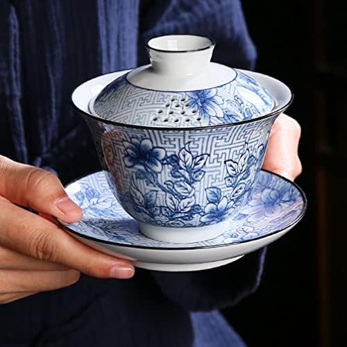 ספל קפה לוקסשיני סט 1 סט קרמיקה כוס תה פרח פרח טורין כיסוי קערה קערת תה סינית מכסה צלוחית תה סט תה רופף ספל כלים מס מסורתיים לכוסות קפה