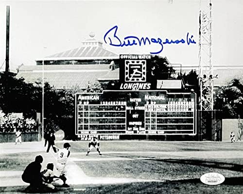 ביל מזרוסקי חתם על 8x10 פיראטים בייסבול סדרה עולמית חגיגת חגיגה JSA - תמונות MLB עם חתימה