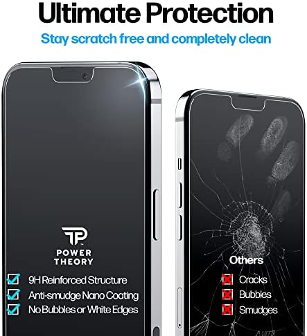 תורת הכוח מגן מסך פרטיות לאייפון 14, אייפון 13, אייפון 13 פרו זכוכית מחוסמת הגנה נגד ריגול עם מגש התקנה קל