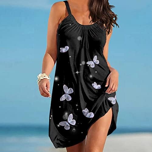 שמלות שונות של פקיוט לנשים שמלות בוהו בוהו אביב של נשים בוהו 2023 משמרת חוף חוף ללא שרוולים שמלת טוניקה טוניקה שמלת קאמי